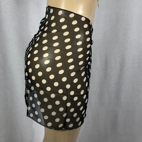 Zuliana Black & White Polka Dot Tie Sarong Bundle. Made in USA. New With Tags - Picture 4 of 9